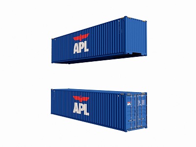 40 feet freight container APL ocean shipping container 3d model