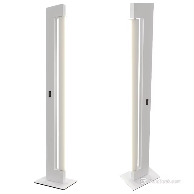 Modern Slim Floor Lamp With LED Lighting And Adjustable Design For Living Room Decor 3d model 