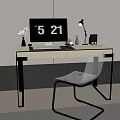 Desk and Chair Combination Computer Desk Study Desk and Chair 3d model