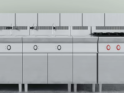 Modern Kitchen Equipment 3d model