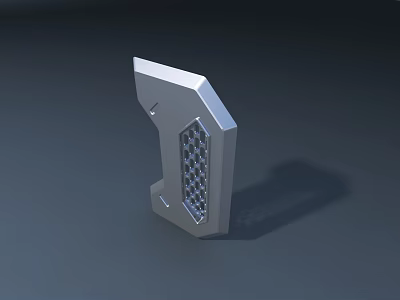 Silver Computer Cooling Component With Mesh Design And 3D Structure For PC Systems 3d model
