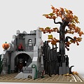 Lego LEGO Toy Blocks Halloween Broken Building Scene Wolf's Lair 3d model