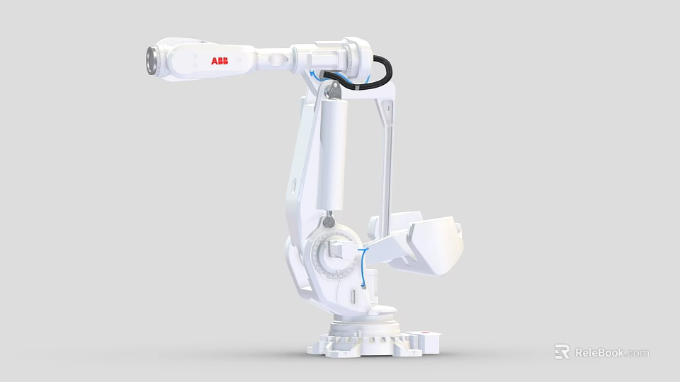 ABB White Industrial Robot Arm For Automated Industrial Manufacturing Processes 3d model 