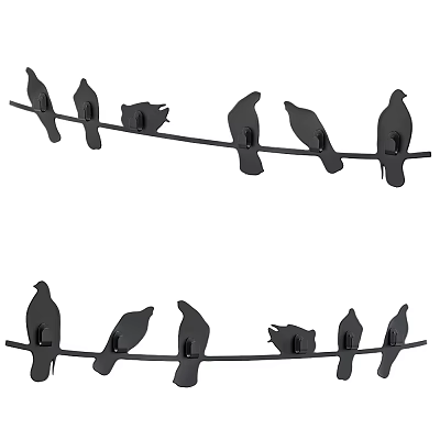 Modern Hangers For Birds On Wire Hangers 3d model