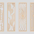 Decorative Wooden Partition Designs With Geometric Curved And Spiral Patterns For Home Interior Decoration