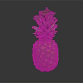 Fresh Ripe Pineapple With Vibrant Green Leaves And Yellow Textured Skin On Dark Background