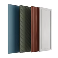 Various Colored Decorative Panels With Vertical Stripes Diagonal Patterns And Smooth Surfaces