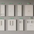 Various Types of Interior Doors With Single Double Panel and Window Designs
