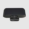 Black Business Webcam With HD Lens Adjustable Clip Stand And Blue Light