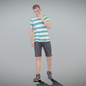 Casual Men's Standing Posture Men's European and American White Foreigners 3d model