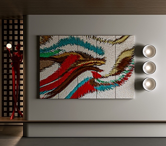 Abstract Painting Texture Painting Art Hanging Painting Color Decorative Painting Frameless Painting 3d model