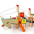 Children Pirate Ship Field Pirate Ship Outdoor Pirate Ship Pirate Ship Multifunctional Pirate Ship 3d model