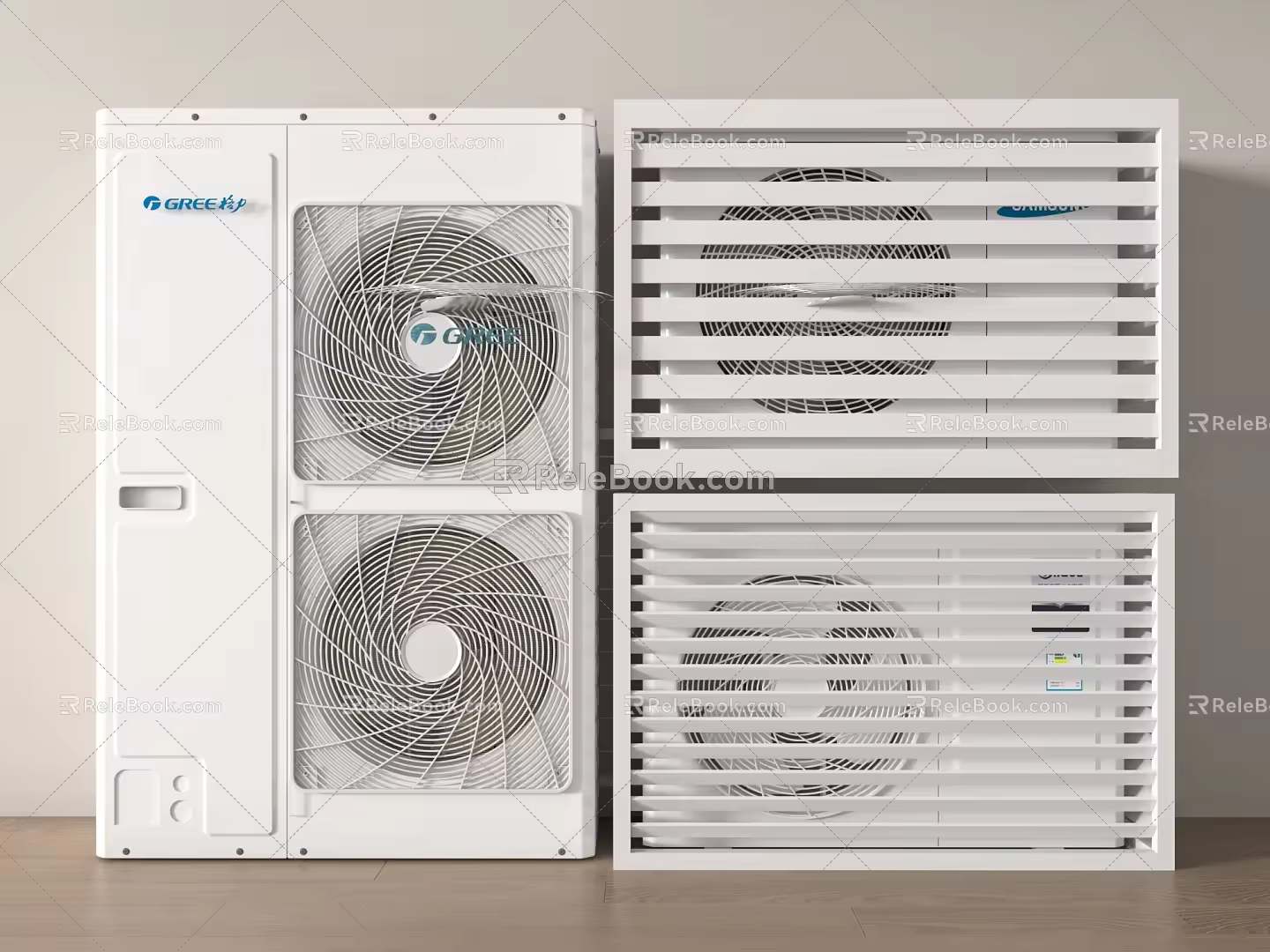 Modern air conditioner external unit 3d model