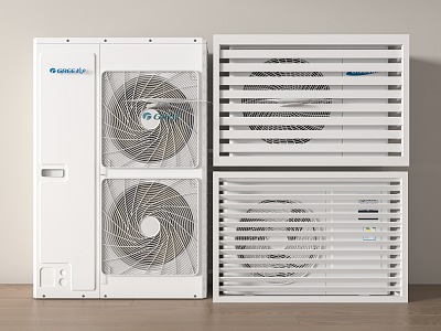 Modern air conditioner external unit 3d model