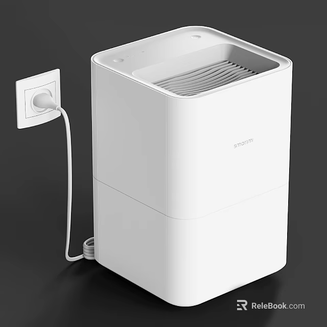 Sleek Modern White Kitchen Appliance With Compact Design And Power Plug For Home Use 3d model 