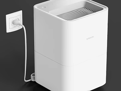 Sleek Modern White Kitchen Appliance With Compact Design And Power Plug For Home Use 3d model