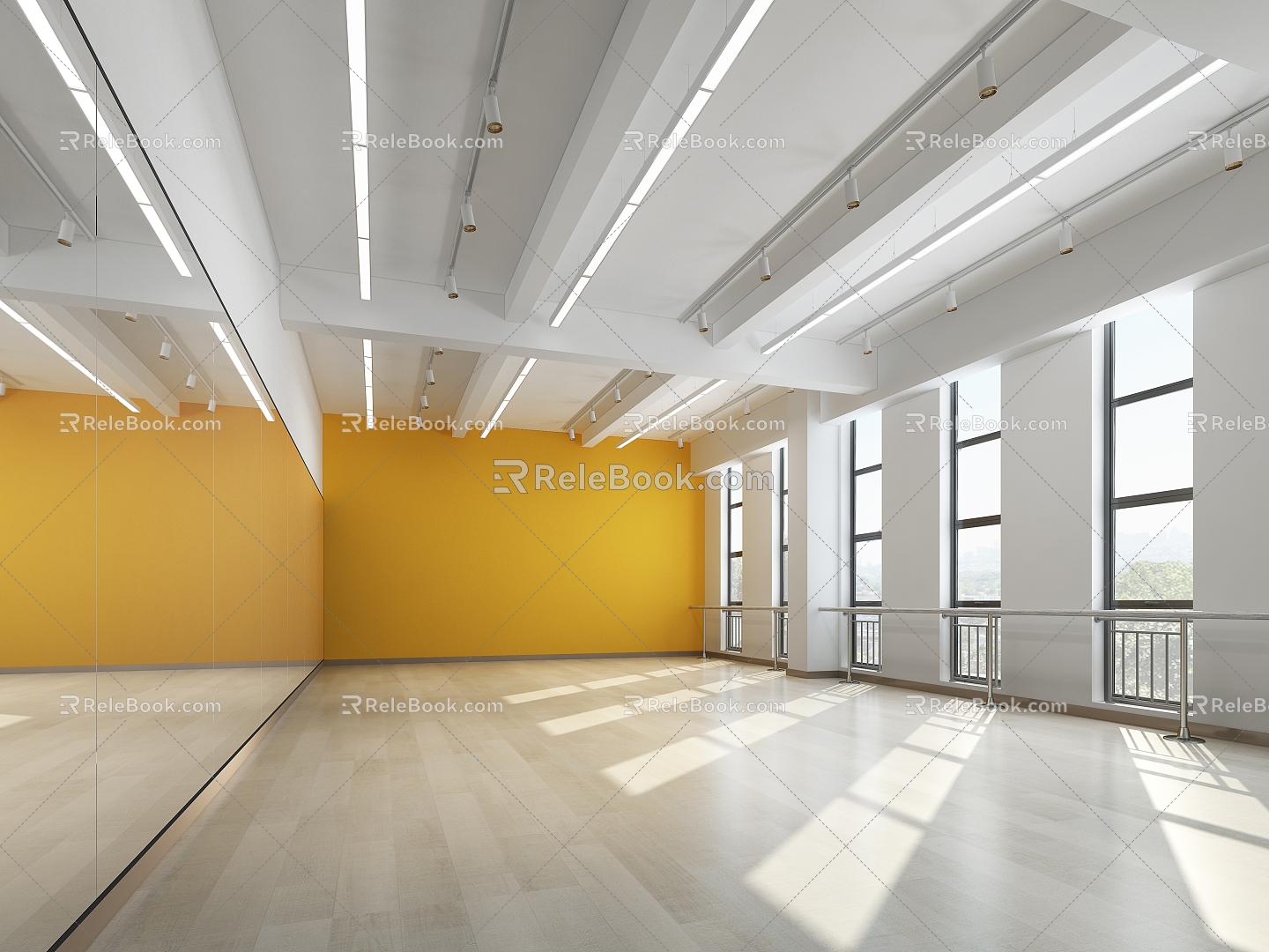 Modern Dance Room 3d model