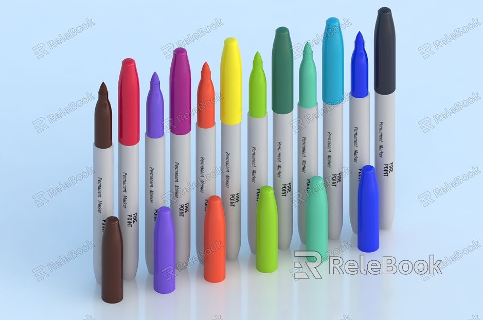 Modern Marker Marker Pen Color Pen Painting Pen Pen Stationery model