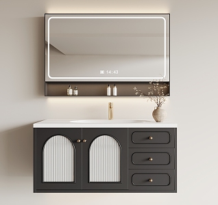 French Bathroom Cabinet 3d model