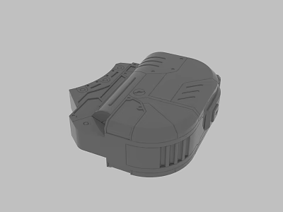 3D Model of Mechanical Component With Structural Details and Surface Features 3d model