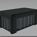 Dark Green Equipment Storage Case Featuring Metal Clasps And Transparent Sides