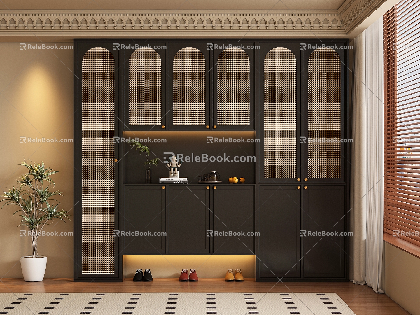 Middle style wardrobe 3d model