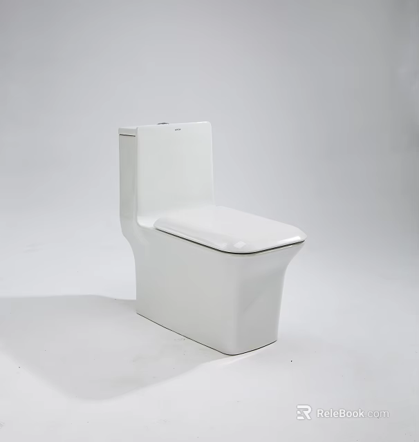 White Modern Toilet With Sleek Ceramic Design And Clean Minimalist Appearance 3d model 