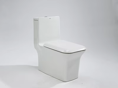 White Modern Toilet With Sleek Ceramic Design And Clean Minimalist Appearance 3d model
