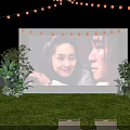 GREENTOW Commercial Equipment With Colorful Transparent Display Panels And Chairs In Outdoor Grass Area
