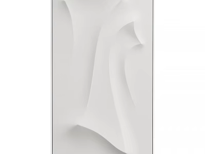 Modern White Wavy Textured Wall Hanging For Home Interior Decor 3d model
