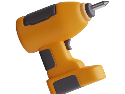Professional Industrial Electric Drill In Yellow And Black For Power Drilling Applications 3d model