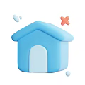Minimalist Blue House Design With White Door Orange Cross And White Dots