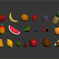 Fresh Assorted Fruits Including Apple Banana Orange Strawberry Pineapple Watermelon And Avocado On Reflective Surface
