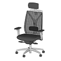 Ergonomic Office Chair With Mesh Back Adjustable Headrest And Armrests 3d model