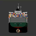 Evergreen Container Ship With Colorful Containers On Green And Red Hull