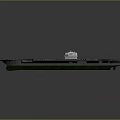 Large Aircraft Carrier Waterborne Vehicle With Flight Deck Runway And Red Details