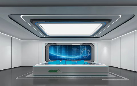 Modern Exhibition Hall Pavilion Sand table 3d model