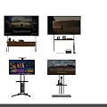 TV Showing Transformers Movie Mountain Landscape And Apps Interface On Stand