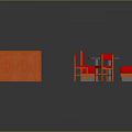 Stylish Orange Restaurant Booth Seating With Dark Stone Tables And Chairs