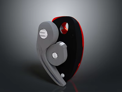 Functional Daily Use Household Item With Gray Component Black Body And Red Edge Metal Screw 3d model