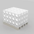 Industrial Water Storage Equipment With White Cubic Structure Circular Holes And Pallet Base