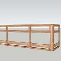 Wooden Fence Frame Structure With Horizontal And Vertical Slats For Outdoor Use
