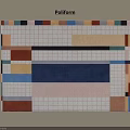Poliform Square Rug Featuring Geometric Patterns And Vibrant Color Blocks Design 3d model
