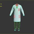 Professional White Long Lab Coat Outfit With Blue Shirt Tie Dark Pants And Shoes
