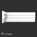White Decorative Molding Component With Ornate Design For Interior Decoration