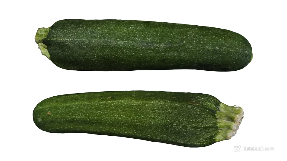 Fresh Green Zucchini Vegetables Ready for Healthy Cooking or Salad 3d model 