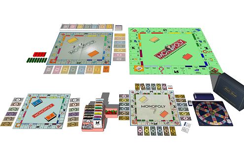 Modern Board Game 3d model