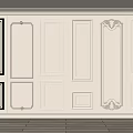 Modern Wall Paneling In Interior With Decorative Accents And Sconces 3d model