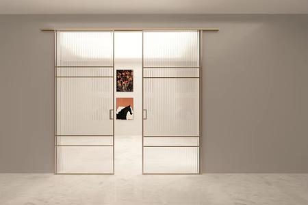 glass sliding door 3d model
