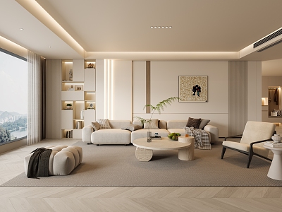 modern living room 3d model